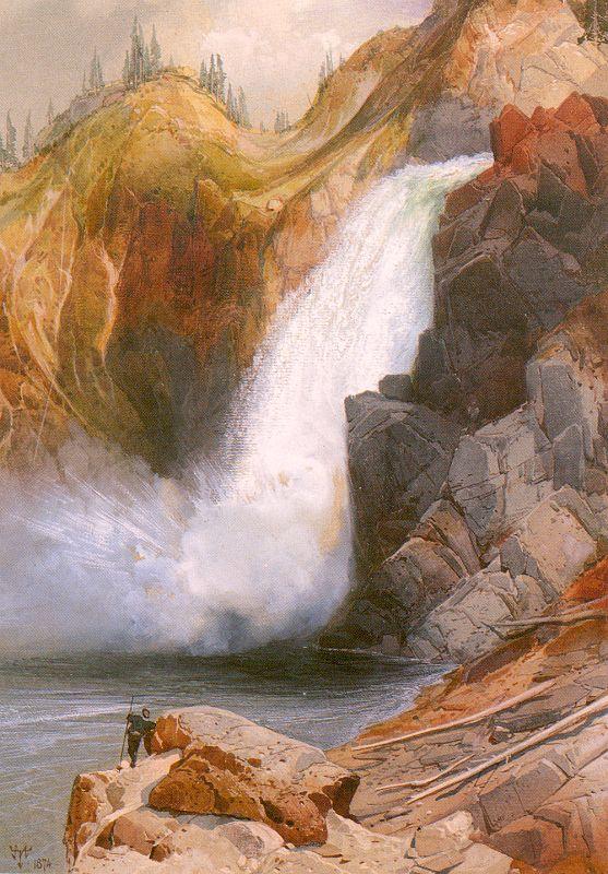 Moran, Thomas Upper Falls, Yellowstone Spain oil painting art